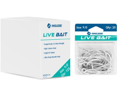 AQUA MARINE - Live Bait Hook (Forged Body)